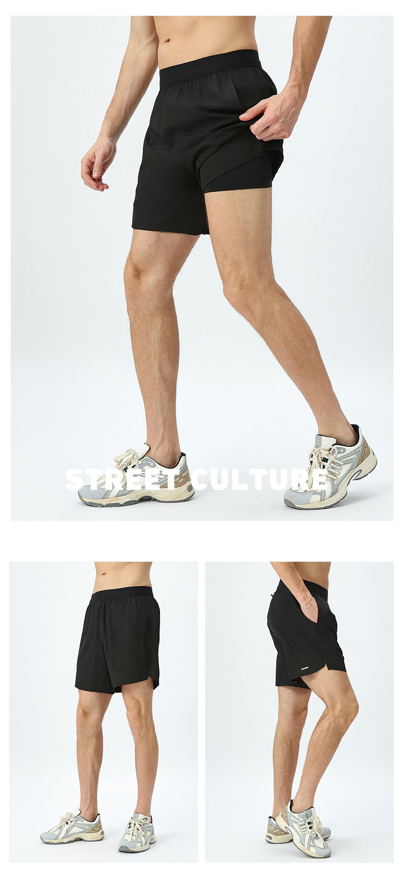 Mens Running 100%Polyester Shorts P-5902