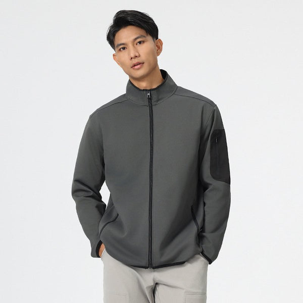 Mens Sports Fitness 96%Polyester 4%Spandex Jacket P-61172 print logo 1