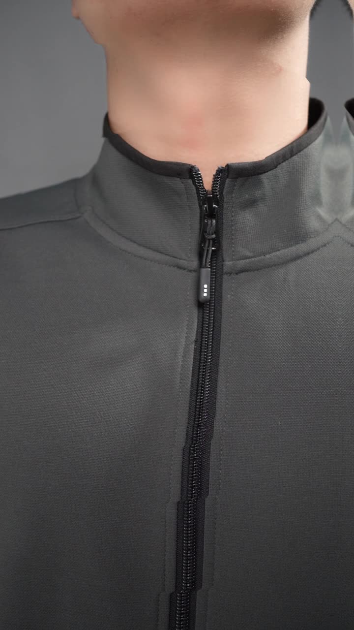 Mens Sports Fitness 96%Polyester 4%Spandex Jacket P-61172 print logo 5
