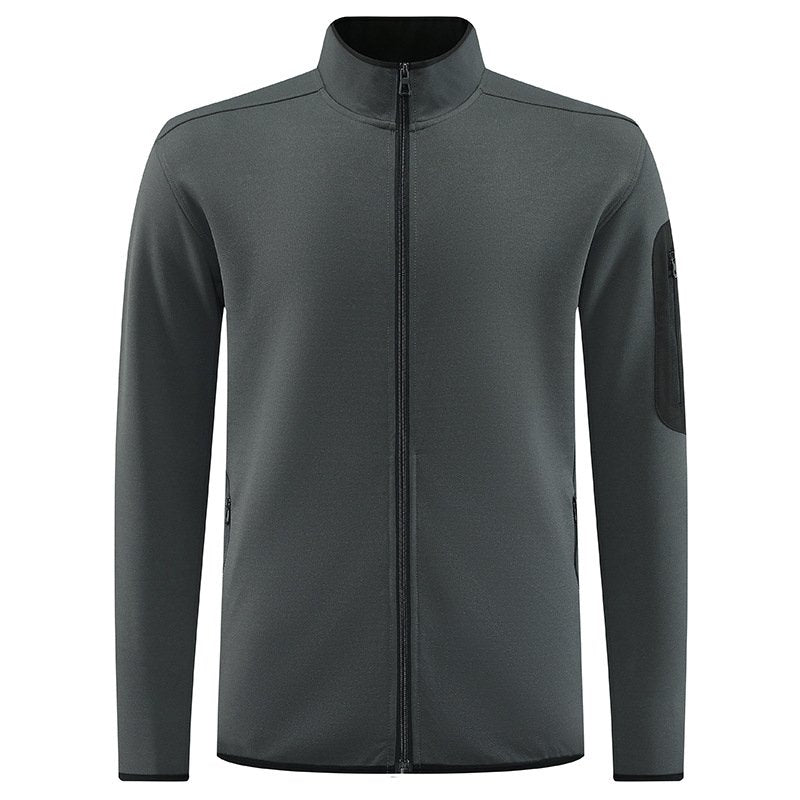 Mens Sports Fitness 96%Polyester 4%Spandex Jacket P-61172 print logo 9