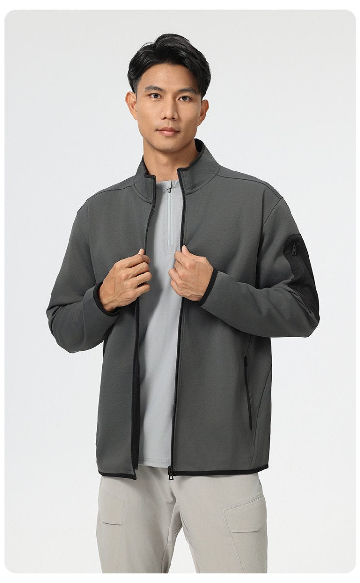 Mens Sports Fitness 96%Polyester 4%Spandex Jacket P-61172 print logo 23