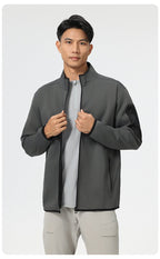 Mens Sports Fitness 96%Polyester 4%Spandex Jacket P-61172 print logo 23