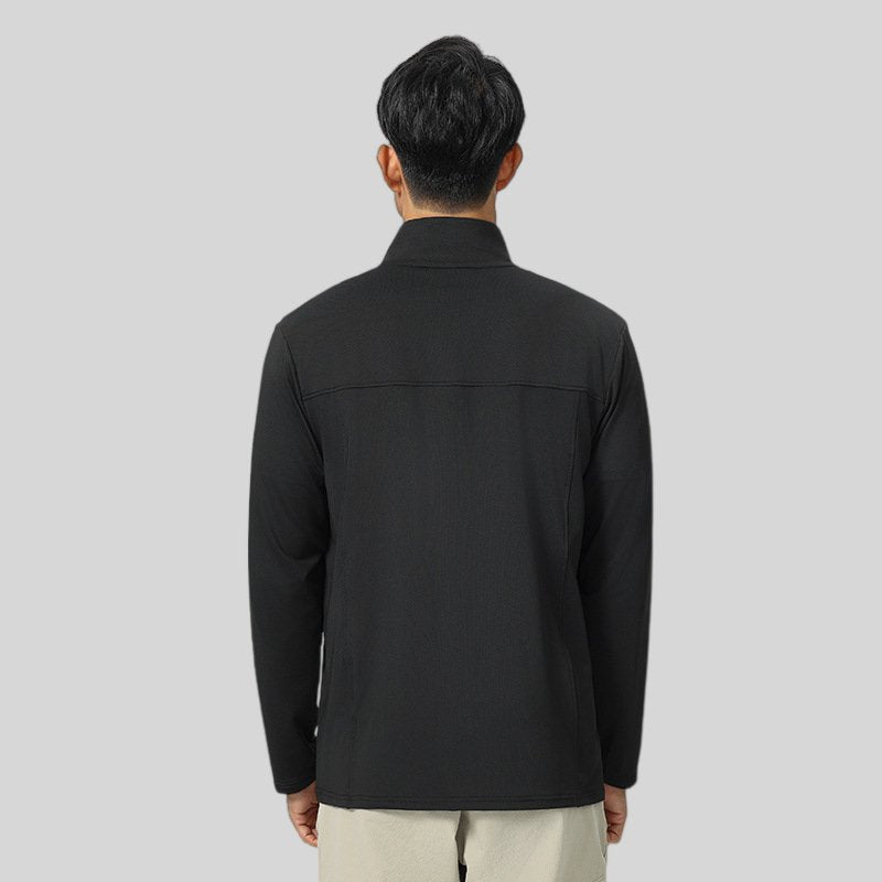 Mens Sports Workout 92%Polyester 8%Spandex Jacket P-61173 print logo 2