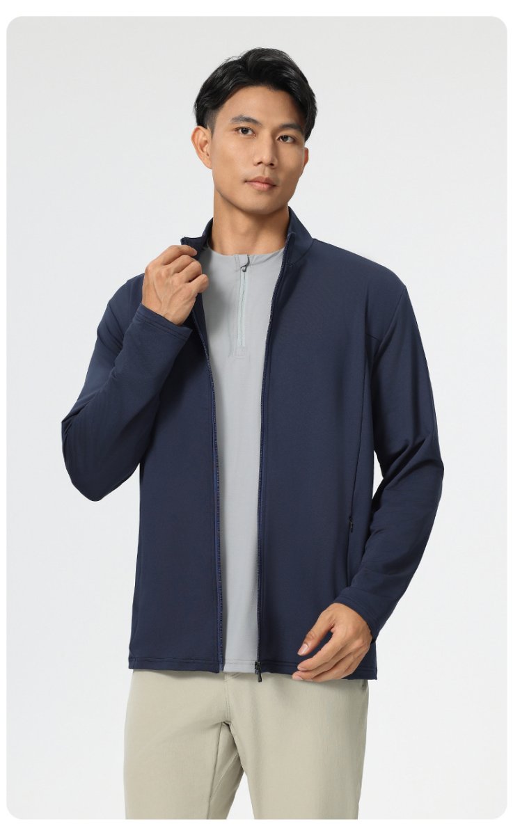 Mens Sports Workout 92%Polyester 8%Spandex Jacket P-61173 print logo 22