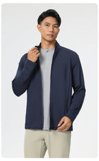 Mens Sports Workout 92%Polyester 8%Spandex Jacket P-61173 print logo 22