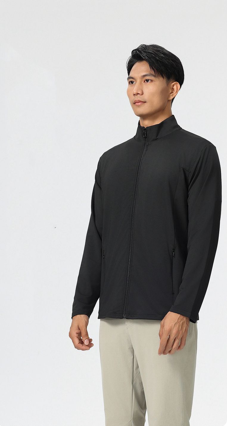 Mens Sports Workout 92%Polyester 8%Spandex Jacket P-61173 print logo 15
