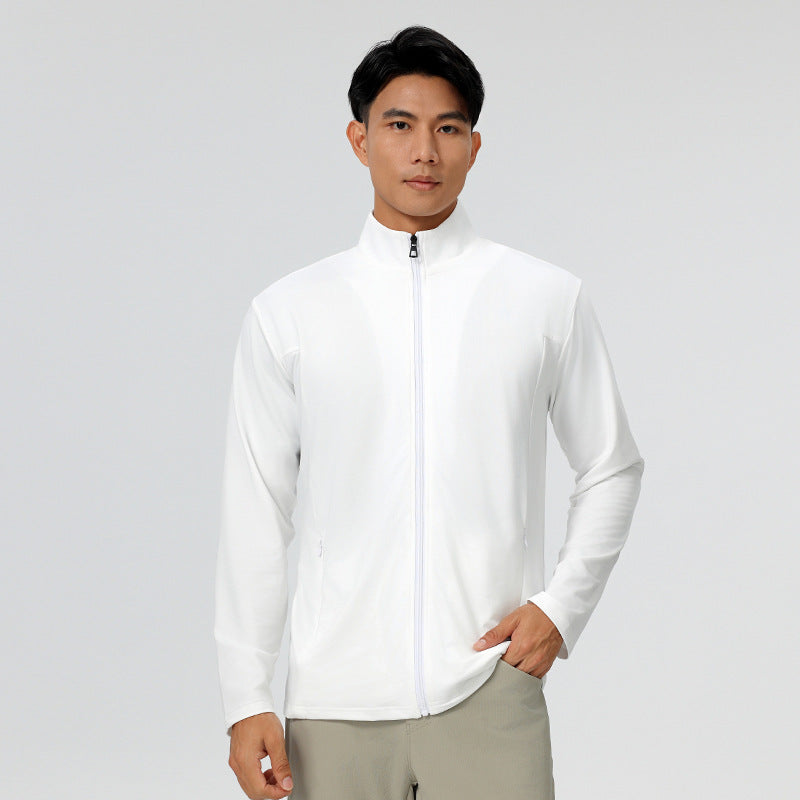 Mens Sports Workout 92%Polyester 8%Spandex Jacket P-61173 print logo 3