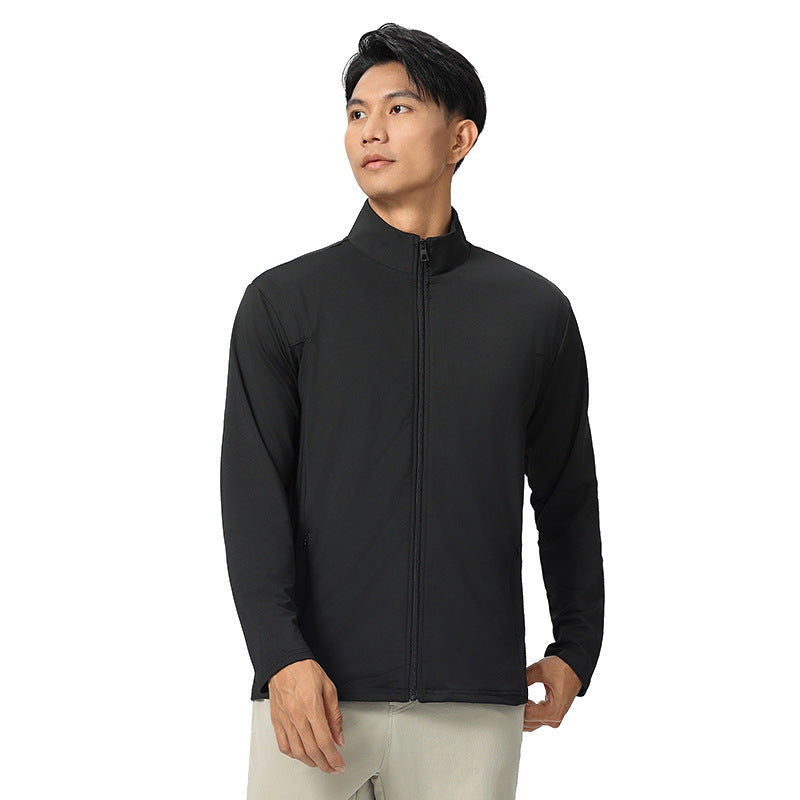 Mens Sports Workout 92%Polyester 8%Spandex Jacket P-61173 print logo 11