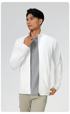 Mens Sports Workout 92%Polyester 8%Spandex Jacket P-61173 print logo 19