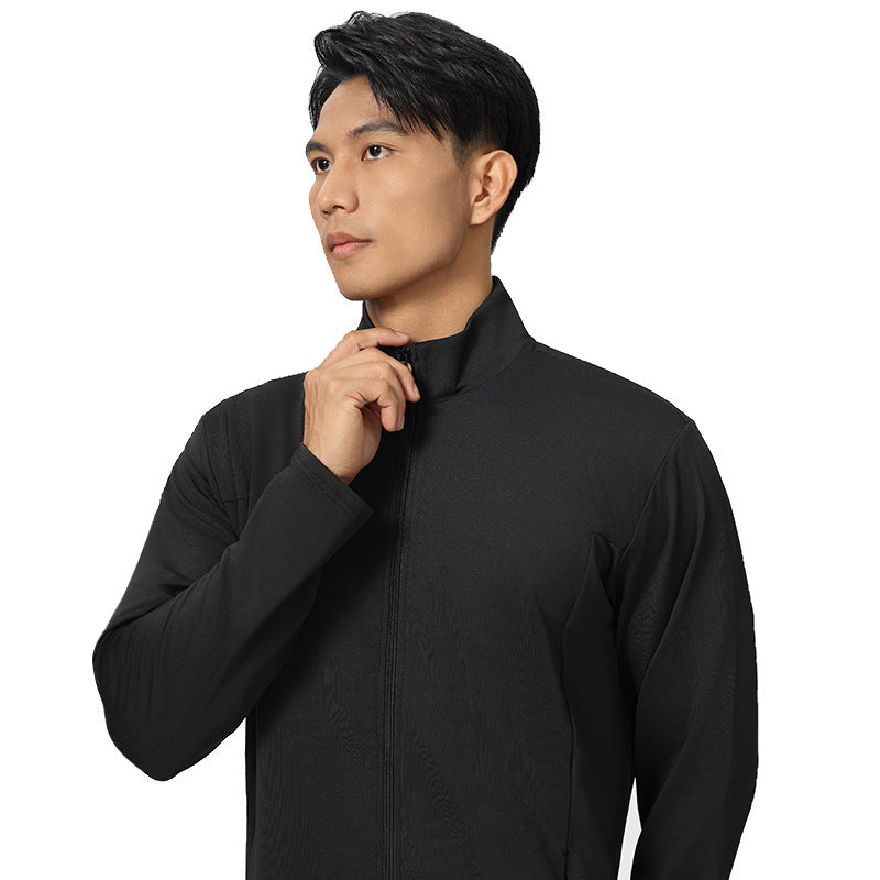 Mens Sports Workout 92%Polyester 8%Spandex Jacket P-61173 print logo 8