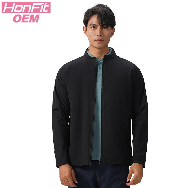 Mens Sports Training 88%Nylon 12%Spandex Jacket P-61175 print logo 8