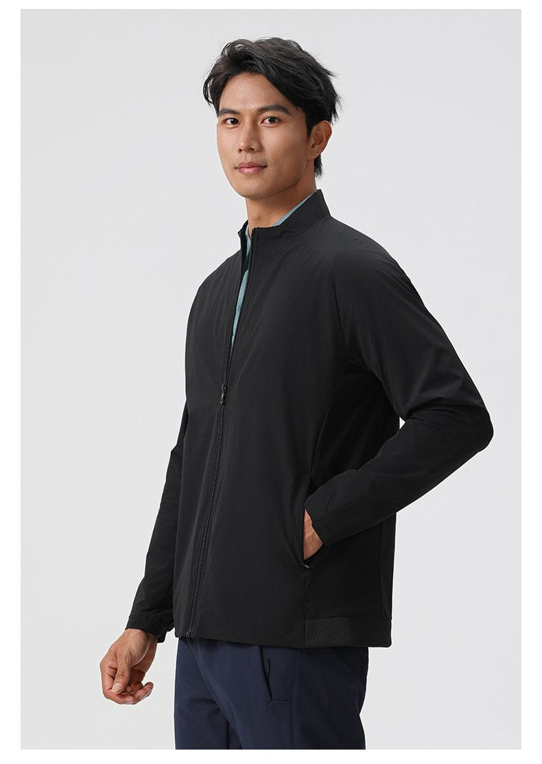 Mens Sports Training 88%Nylon 12%Spandex Jacket P-61175 print logo 17