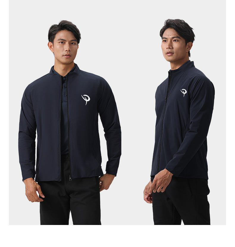 Mens Sports Training 88%Nylon 12%Spandex Jacket P-61175 print logo 26