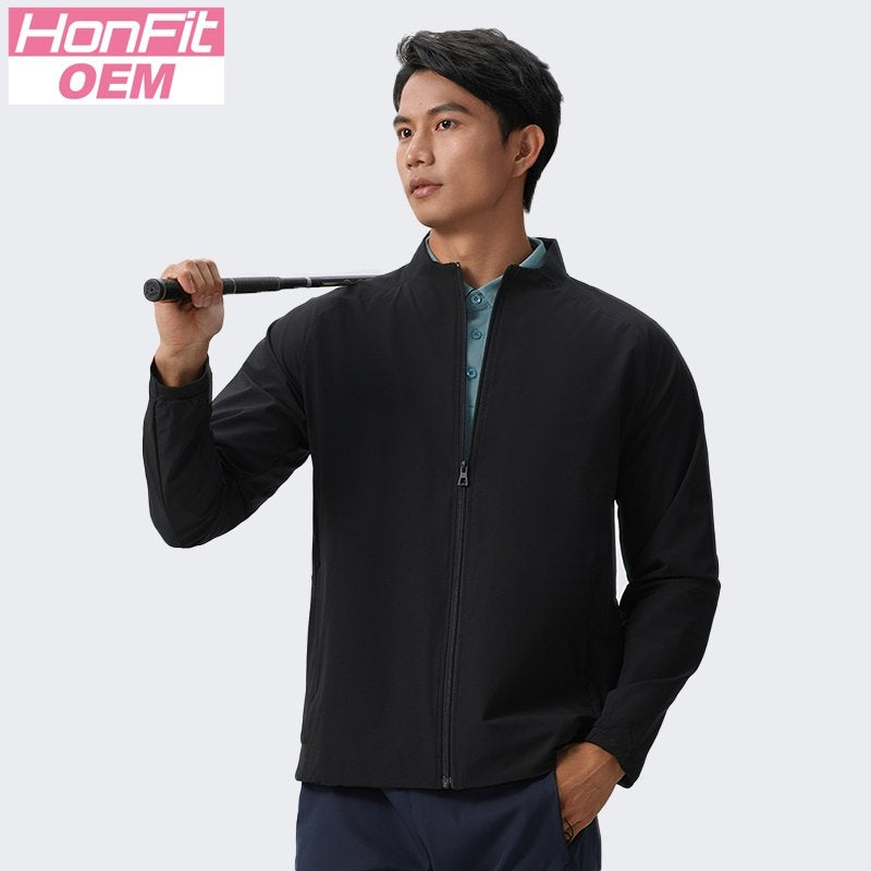 Mens Sports Training 88%Nylon 12%Spandex Jacket P-61175 print logo 11