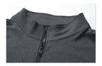 Mens Gym Training Spandex Polyester Quarter Zip Shirt P37 print logo 19