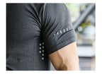 Mens Gym Training Spandex Polyester Quarter Zip Shirt P37 print logo 20