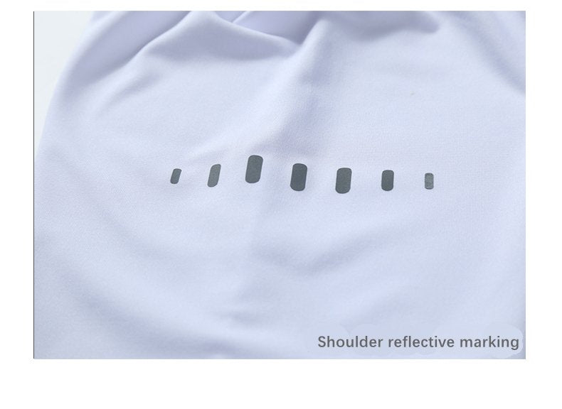 Mens Long Sleeve Sports Fitness Spandex Polyester Quarter Zip Shirt P37 print logo 23