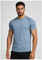 Men's Short Sleeve T-Shirt Casual Tee Gym Shirt PF-61216