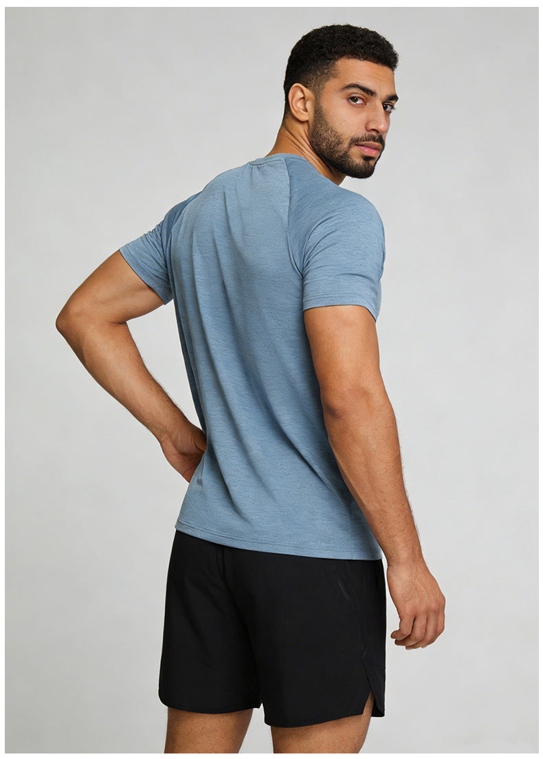 Men's Short Sleeve T-Shirt Casual Tee Gym Shirt PF-61216