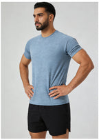 Men's Short Sleeve T-Shirt Casual Tee Gym Shirt PF-61216