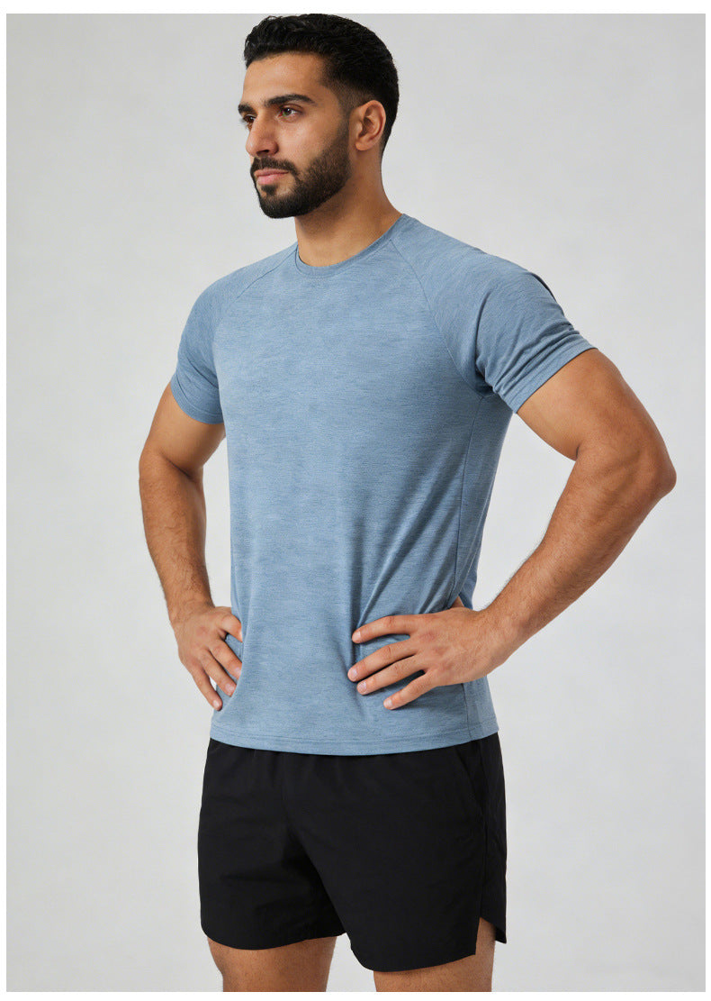 Men's Short Sleeve T-Shirt Casual Tee Gym Shirt PF-61216