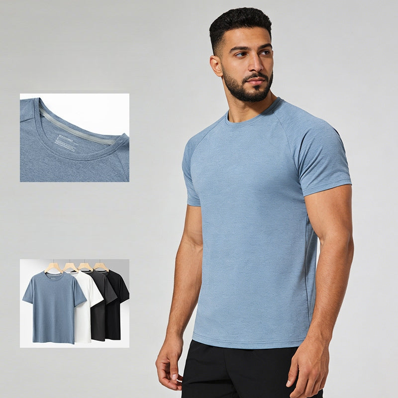 Men's Short Sleeve T-Shirt Casual Tee Gym Shirt PF-61216
