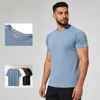 Men's Short Sleeve T-Shirt Casual Tee Gym Shirt PF-61216