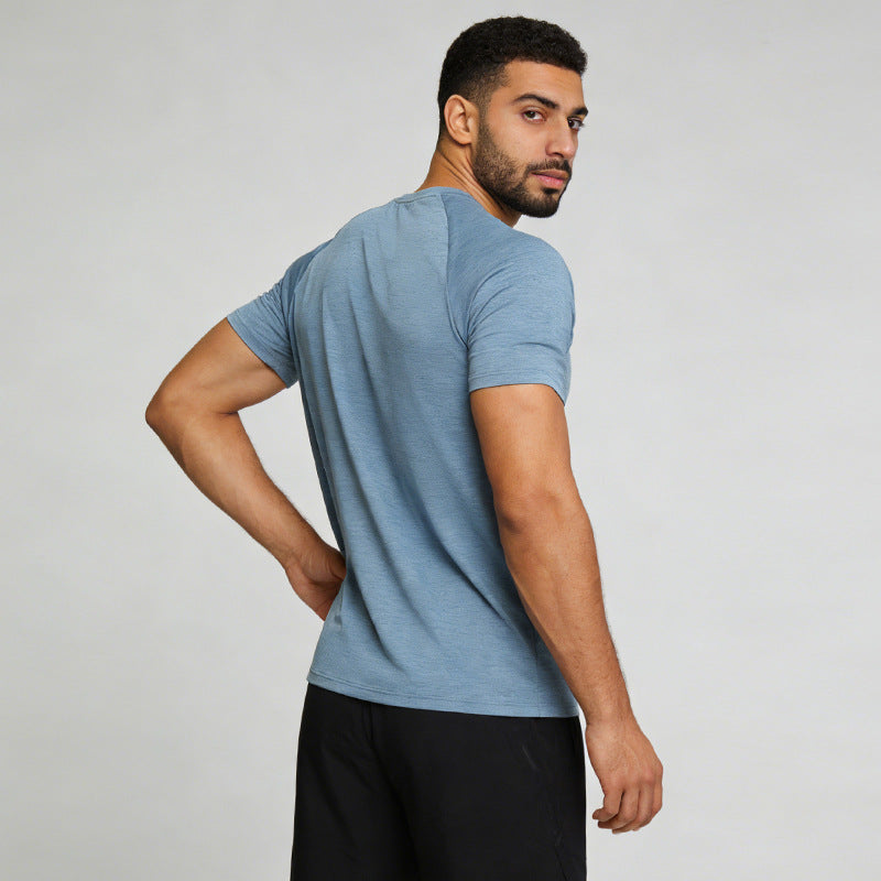 Men's Short Sleeve T-Shirt Casual Tee Gym Shirt PF-61216