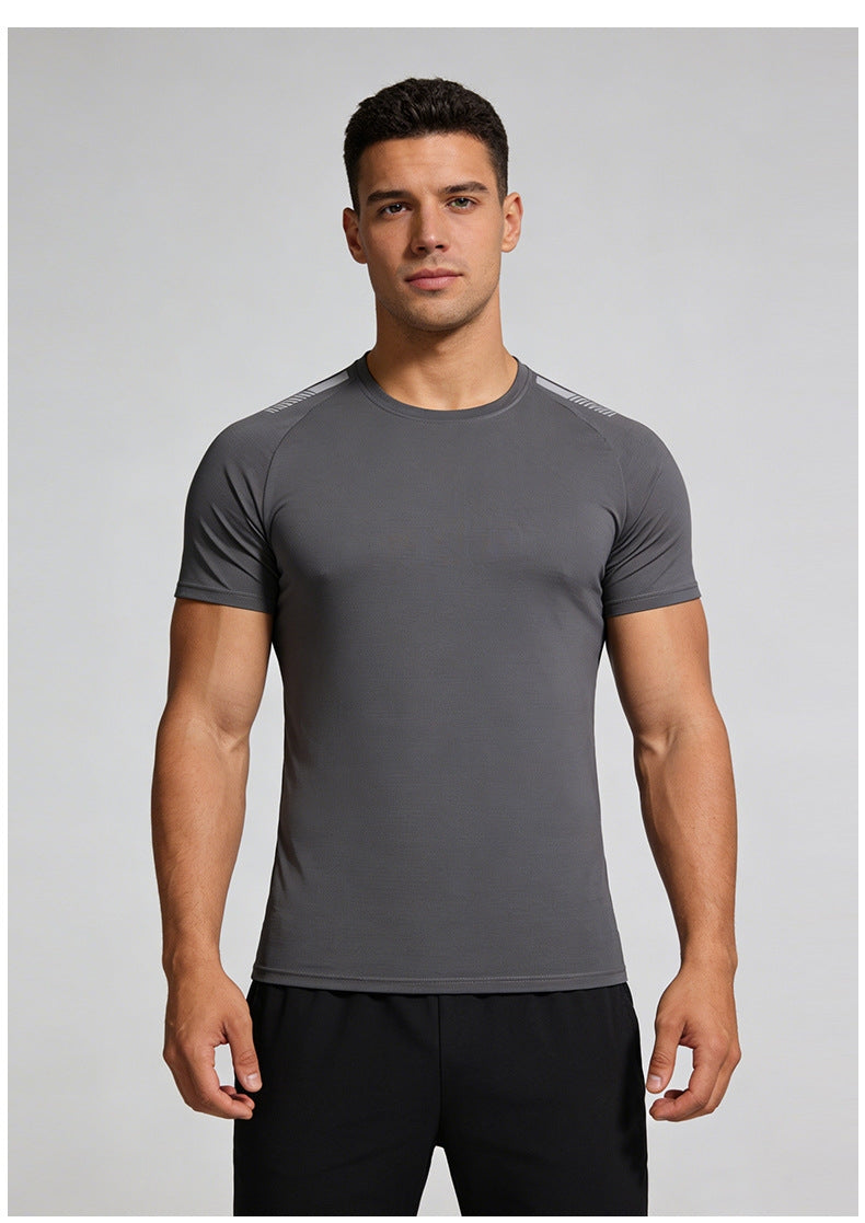 Men's Short Sleeve T-Shirt Casual Tee Gym Shirt PF-61225