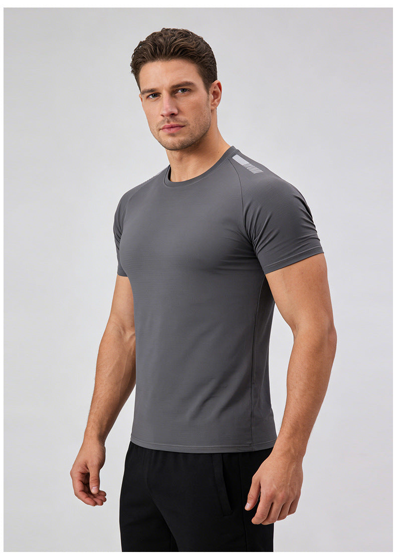 Men's Short Sleeve T-Shirt Casual Tee Gym Shirt PF-61225