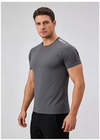 Men's Short Sleeve T-Shirt Casual Tee Gym Shirt PF-61225