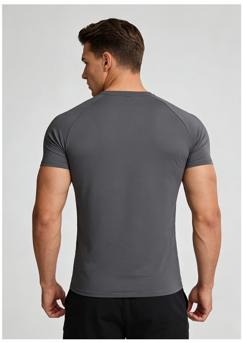 Men's Short Sleeve T-Shirt Casual Tee Gym Shirt PF-61225