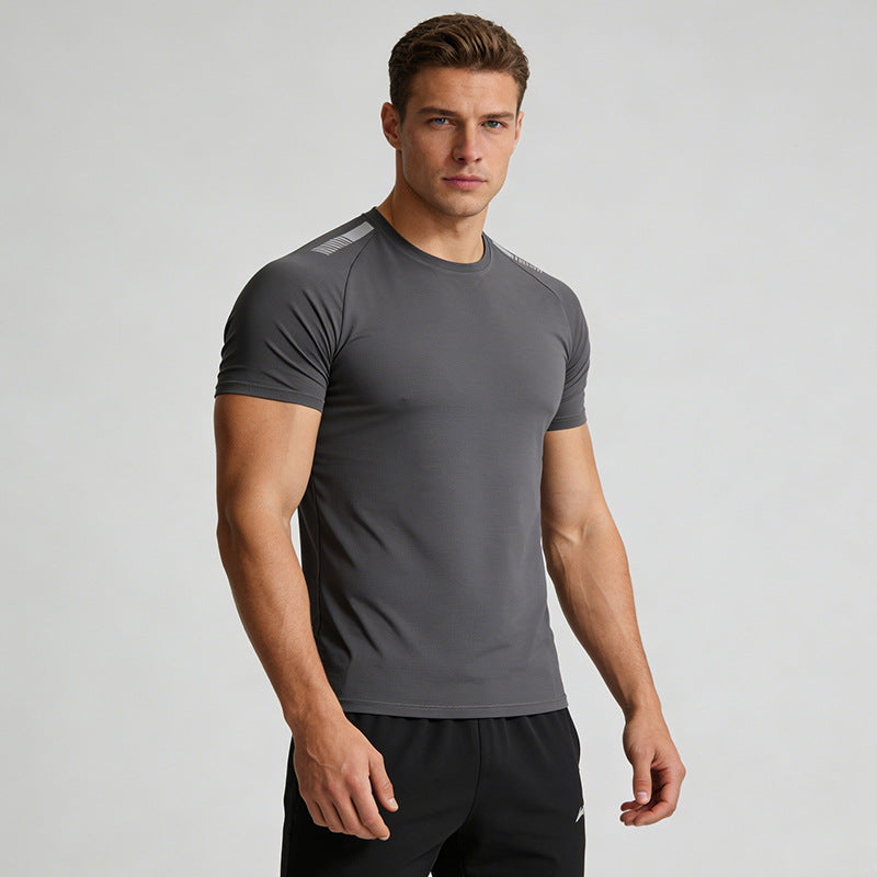 Men's Short Sleeve T-Shirt Casual Tee Gym Shirt PF-61225