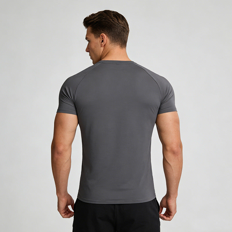 Men's Short Sleeve T-Shirt Casual Tee Gym Shirt PF-61225