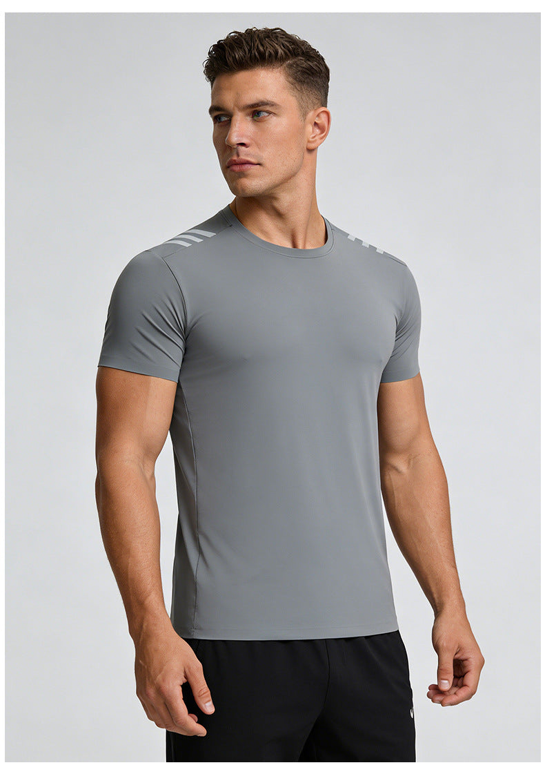 Men's Short Sleeve T-Shirt Casual Tee Gym Shirt PF-61230