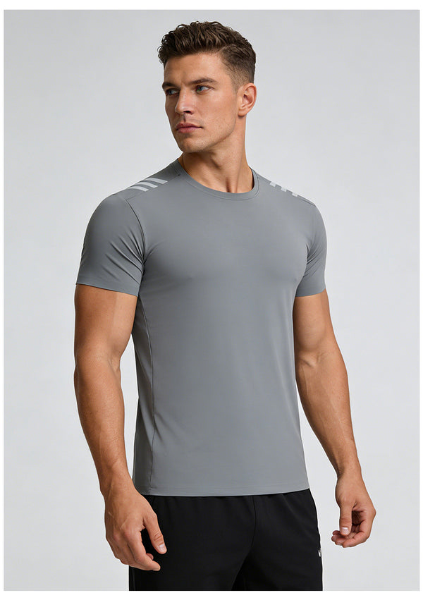 Men's Short Sleeve T-Shirt Casual Tee Gym Shirt PF-61230 - Honfitwear