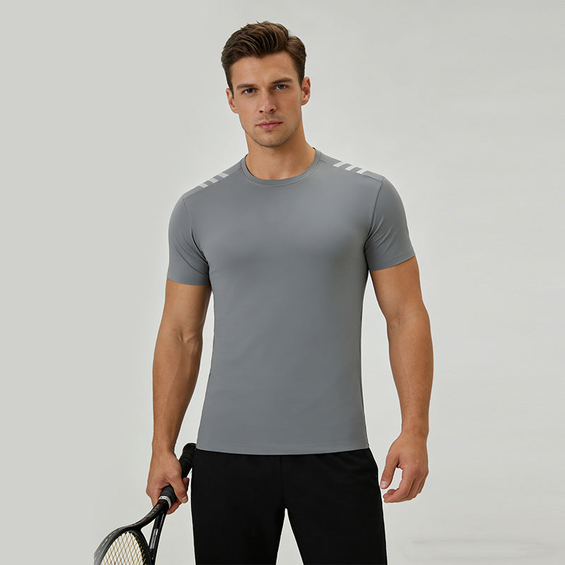 Men's Short Sleeve T-Shirt Casual Tee Gym Shirt PF-61230