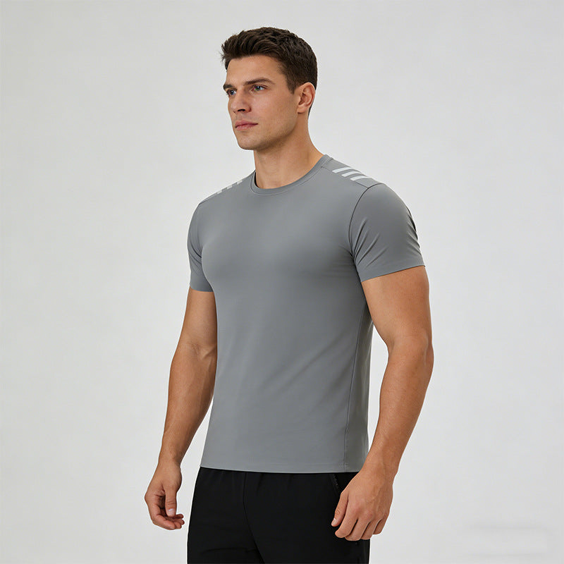 Men's Short Sleeve T-Shirt Casual Tee Gym Shirt PF-61230