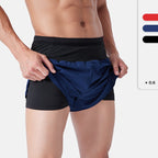 Mens Gym Training 88% polyester 12% spandex Shorts PF-62219c print logo 9