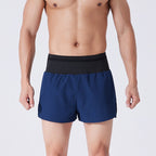 Mens Gym Training 88% polyester 12% spandex Shorts PF-62219c print logo 3