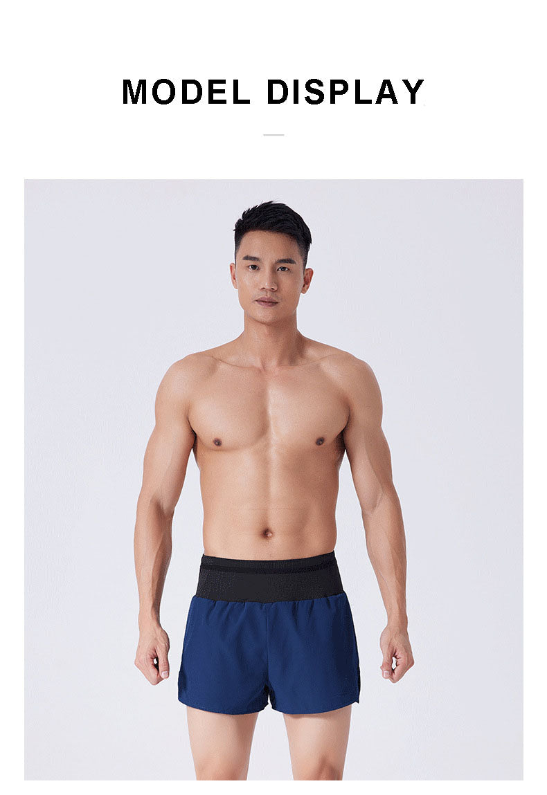 Mens Gym Training 88% polyester 12% spandex Shorts PF-62219c print logo 20