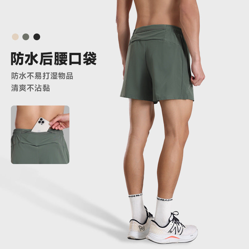Mens Sports Fitness 95% polyester 5% spandex Shorts PF-62223 print logo 5