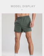 Mens Sports Fitness 95% polyester 5% spandex Shorts PF-62223 print logo 33