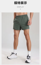 Mens Sports Fitness 95% polyester 5% spandex Shorts PF-62223 print logo 34