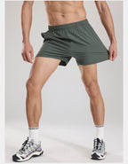 Mens Sports Fitness 95% polyester 5% spandex Shorts PF-62223 print logo 36