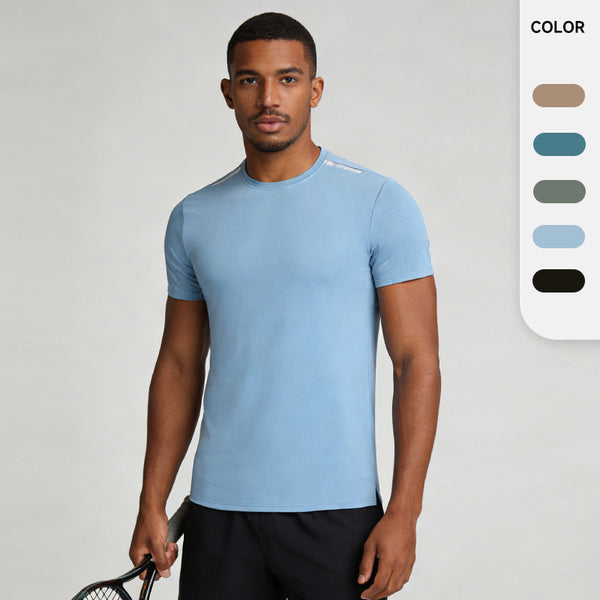 Men's Short Sleeve T-Shirt Casual Tee Gym Shirt PF-MT25115 - Honfitwear