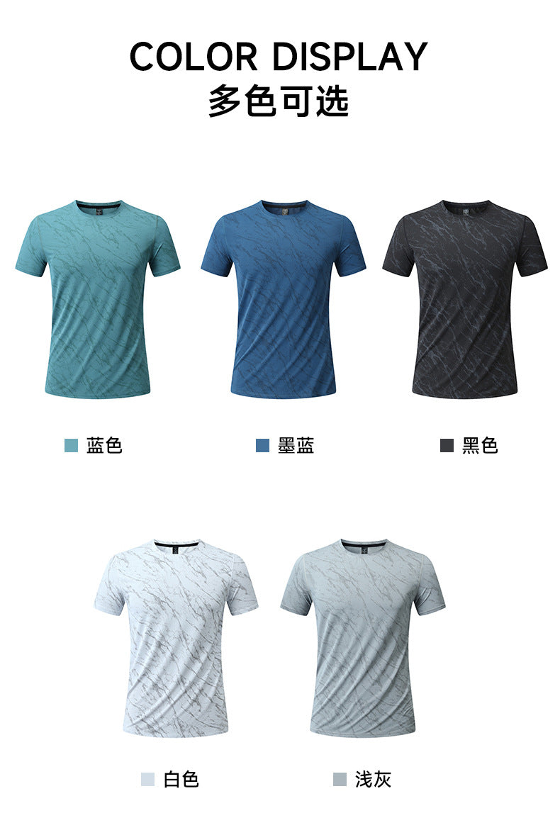 Men's Short Sleeve T-Shirt Casual Tee Gym Shirt PF-YMT003