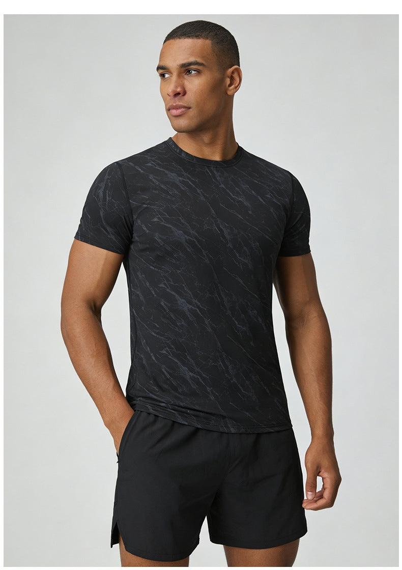 Men's Short Sleeve T-Shirt Casual Tee Gym Shirt PF-YMT003