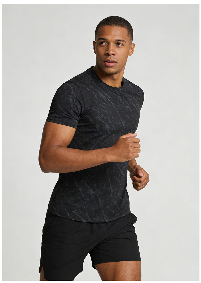 Men's Short Sleeve T-Shirt Casual Tee Gym Shirt PF-YMT003