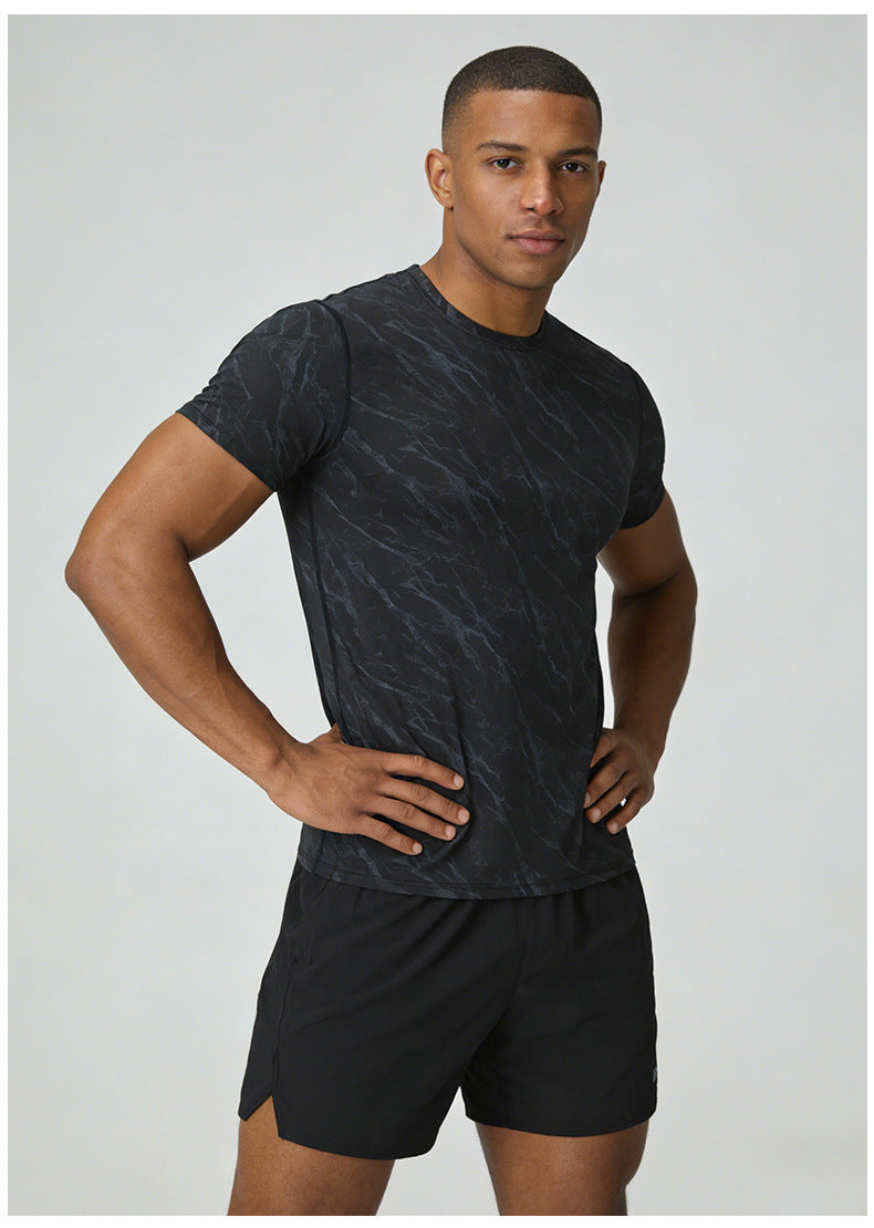 Men's Short Sleeve T-Shirt Casual Tee Gym Shirt PF-YMT003